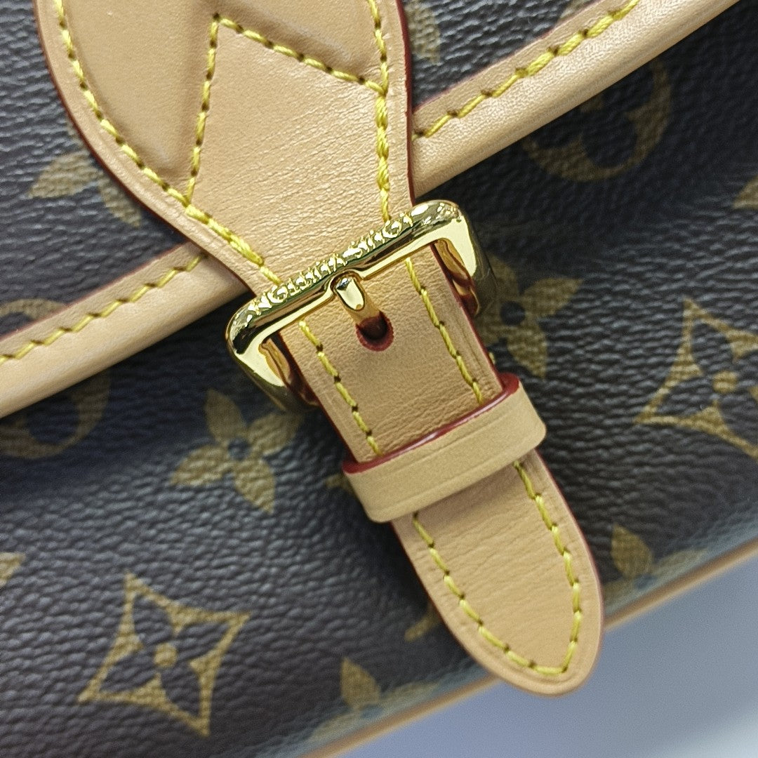 DIANE Monogram Coated Canvas Brown