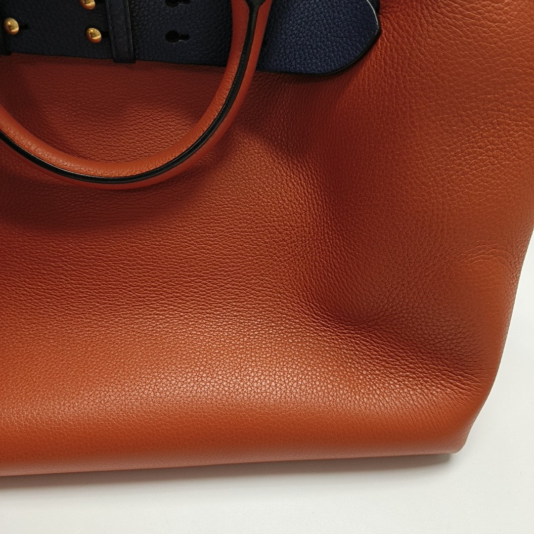 The Belt Large Calfskin Orange