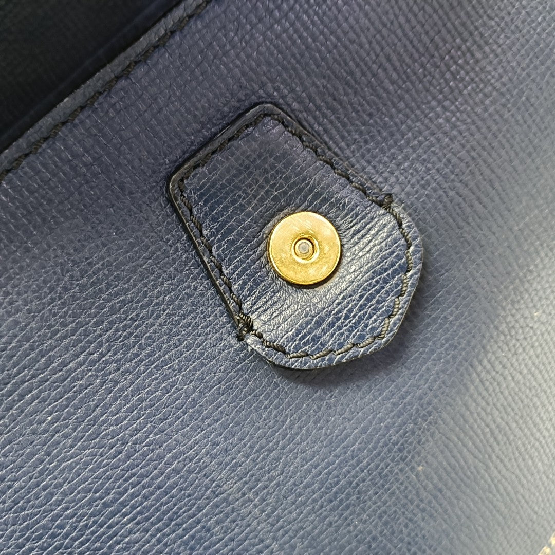 Calfskin Tote Bag Blue