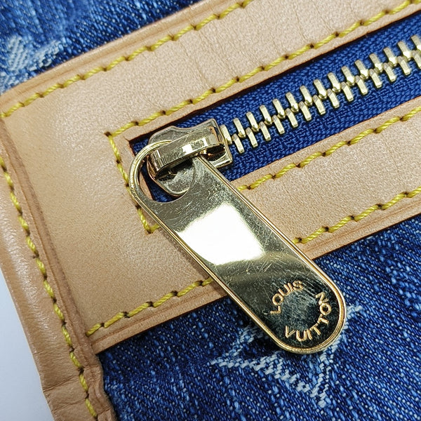Monogram Denim Tote Bag Blue