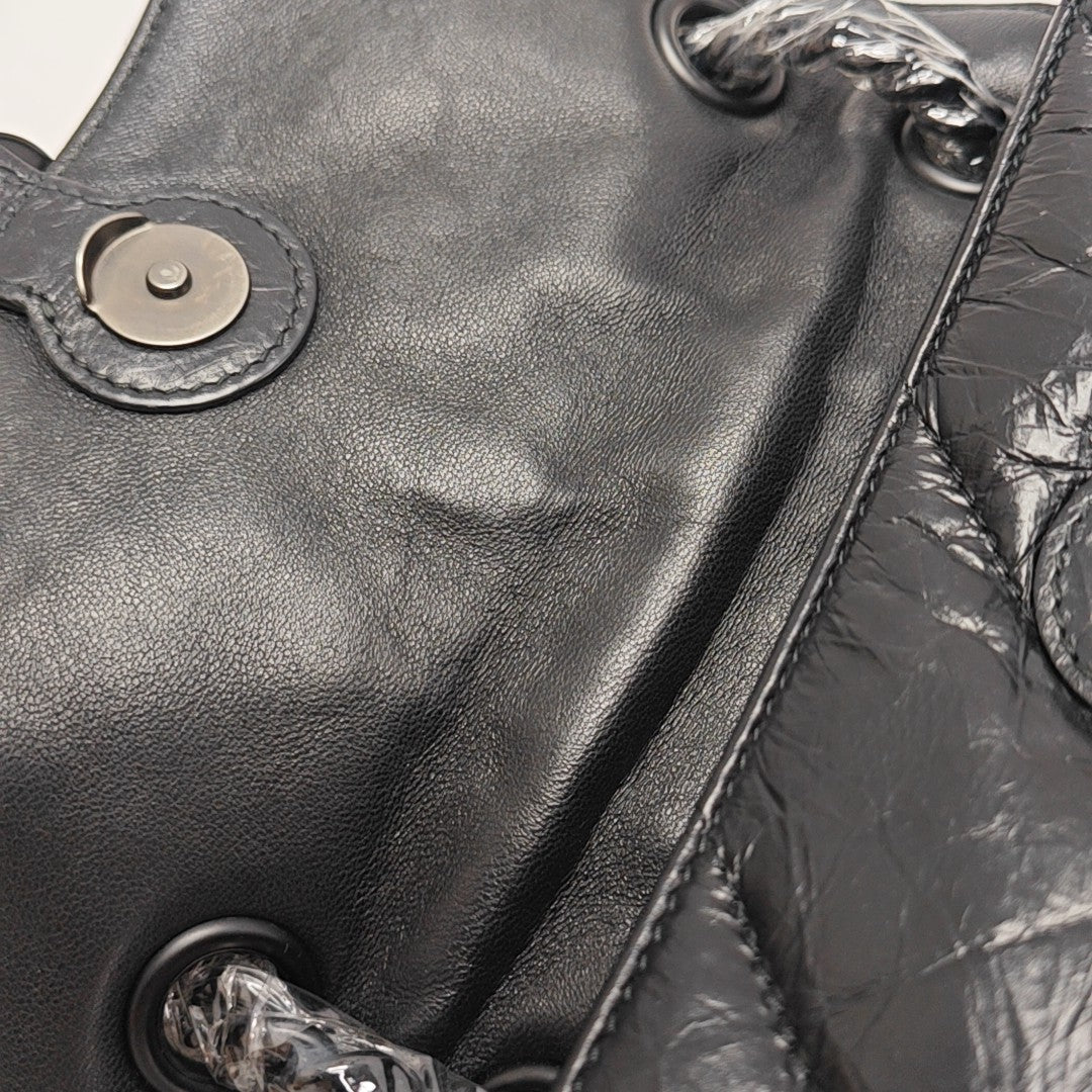 Crush Small Quilted Calfskin Black