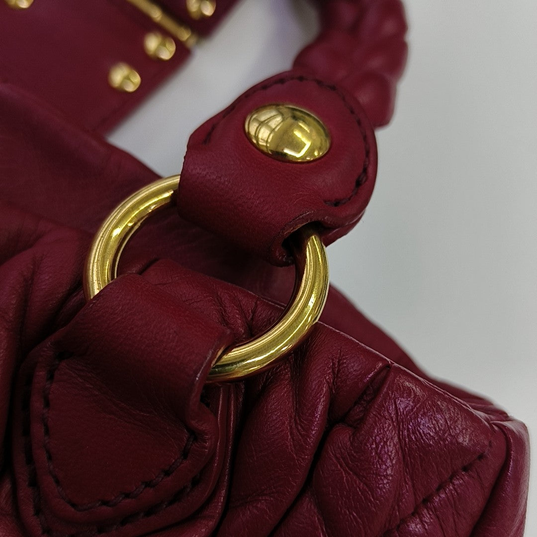 Quilted Lambskin Shoulder Bag Red