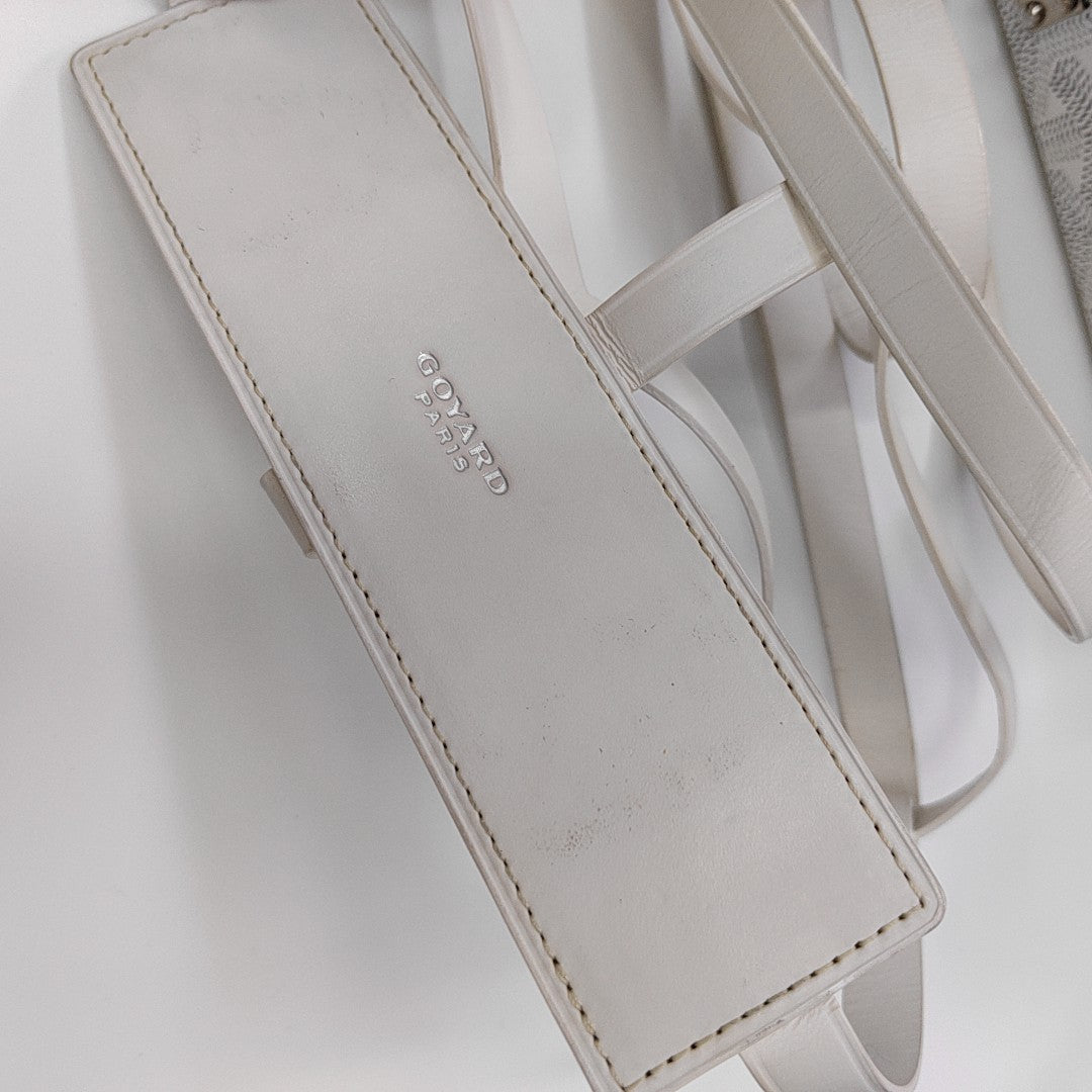 Coated Canvas Shoulder Bag White