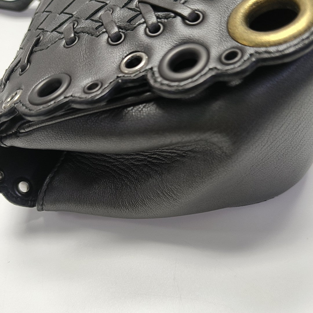 Lambskin Shoulder Bag Gray