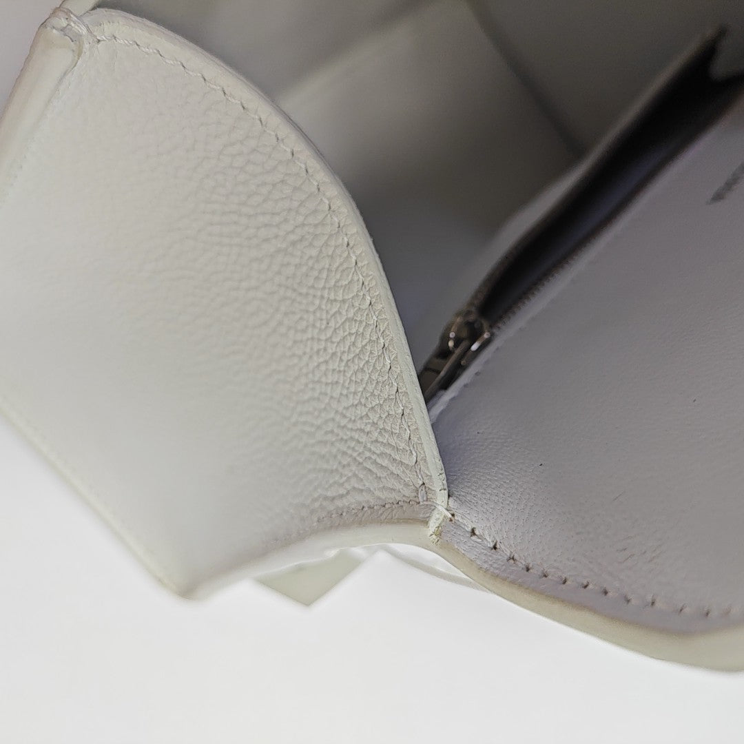Hourglass S Calfskin White
