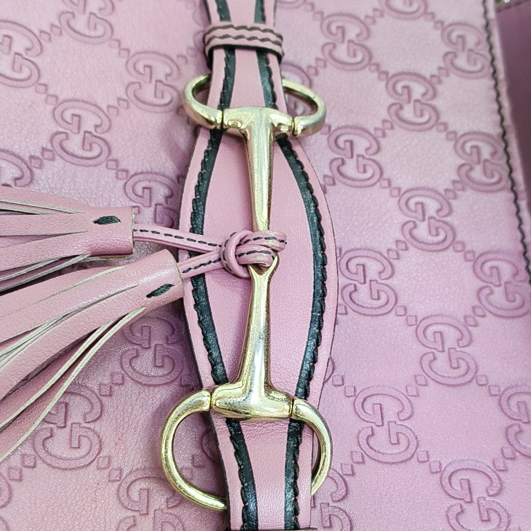 Emily Chain Monogram Calfskin Pink