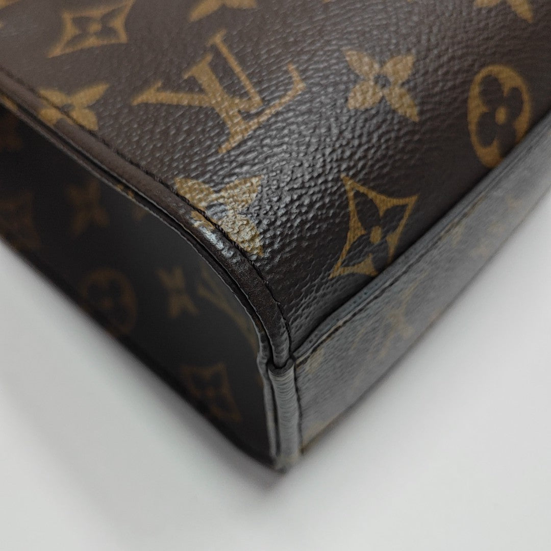 SAC PLAT BB Monogram Coated Canvas Brown