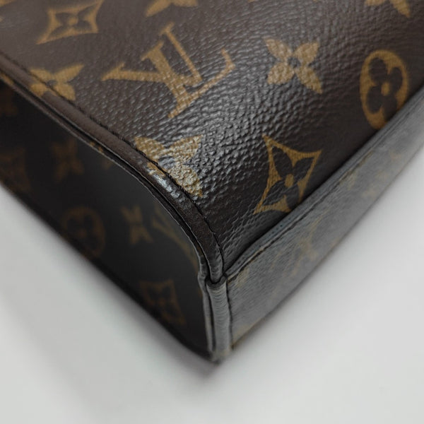 SAC PLAT BB Monogram Coated Canvas Brown