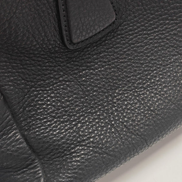 Calfskin Top Handle Bag Black