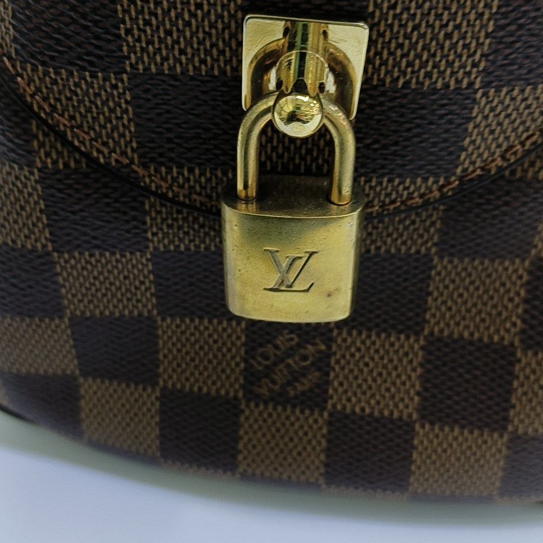 DUOMO Damier Ebene Coated Canvas Brown
