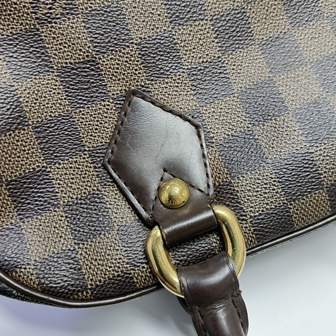 DUOMO Damier Ebene Coated Canvas Brown