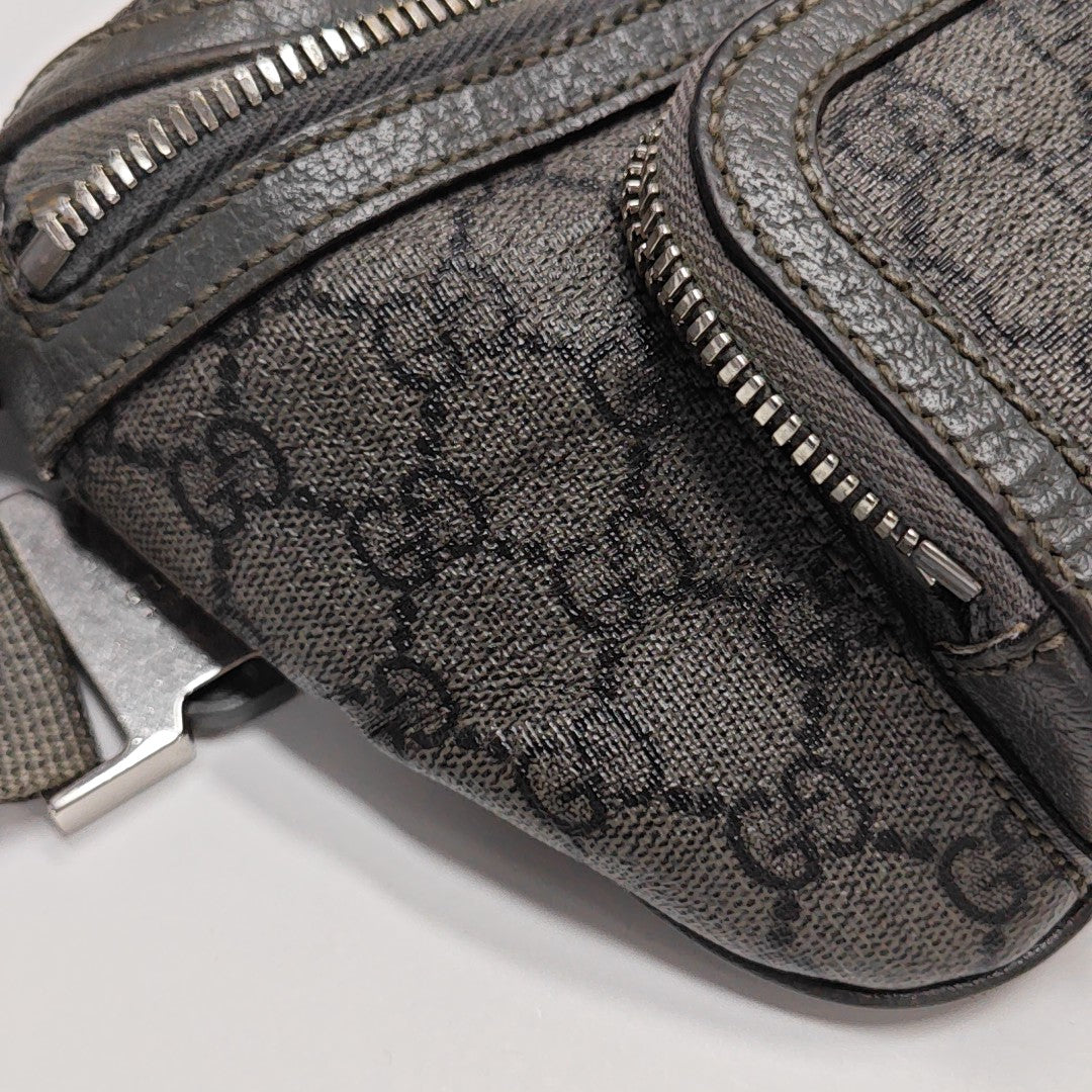 Ophidia Small Monogram Coated Canvas Gray