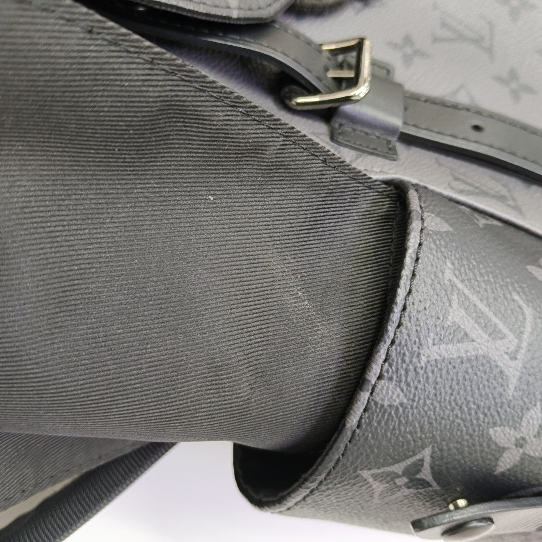 CHRISTOPHER PM Monogram Coated Canvas Gray