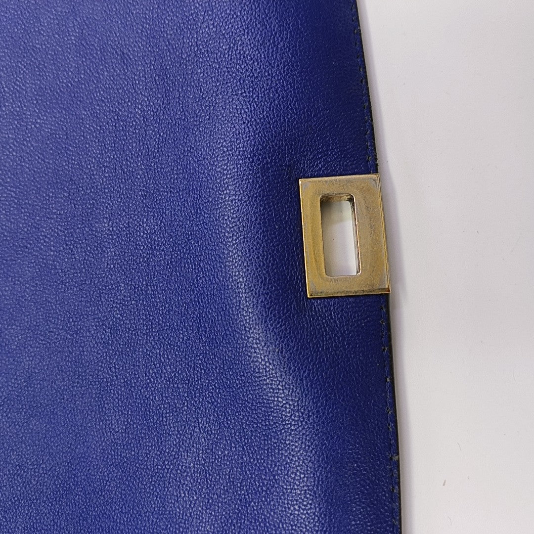 TRAPEZE Medium Calfskin Blue