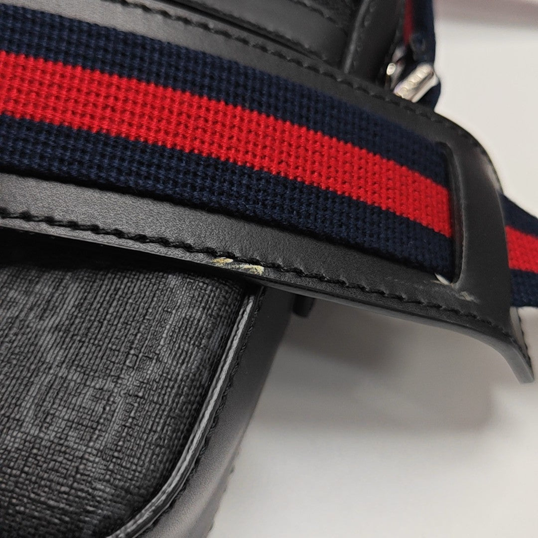 GG Supreme Small Monogram Coated Canvas Black