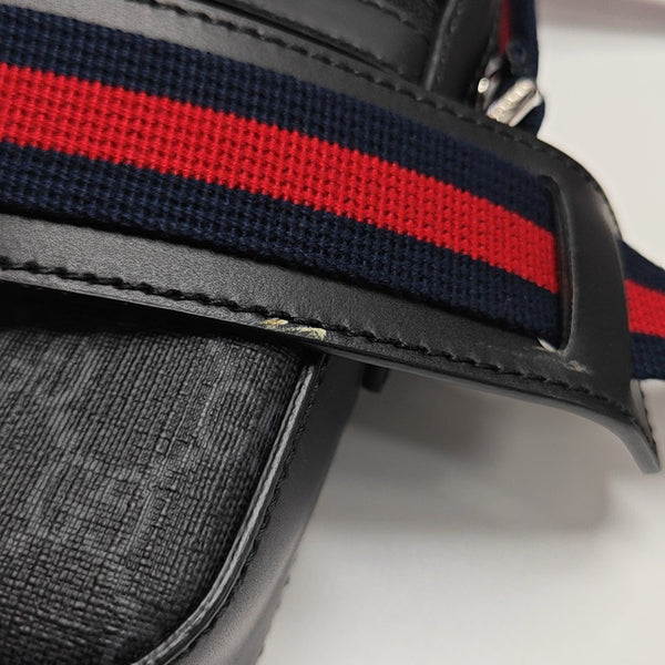 GG Supreme Small Monogram Coated Canvas Black