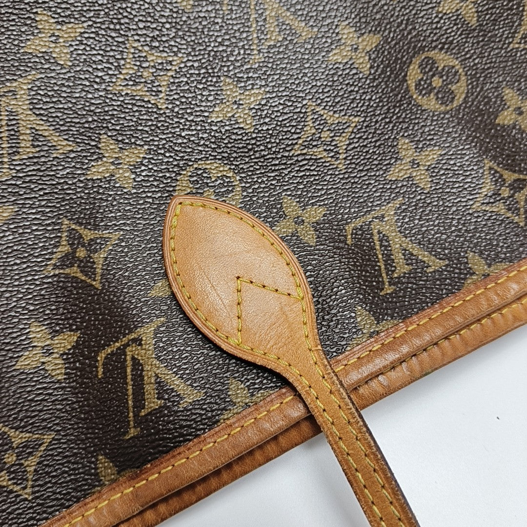 NEVERFULL MM Monogram Coated Canvas Brown