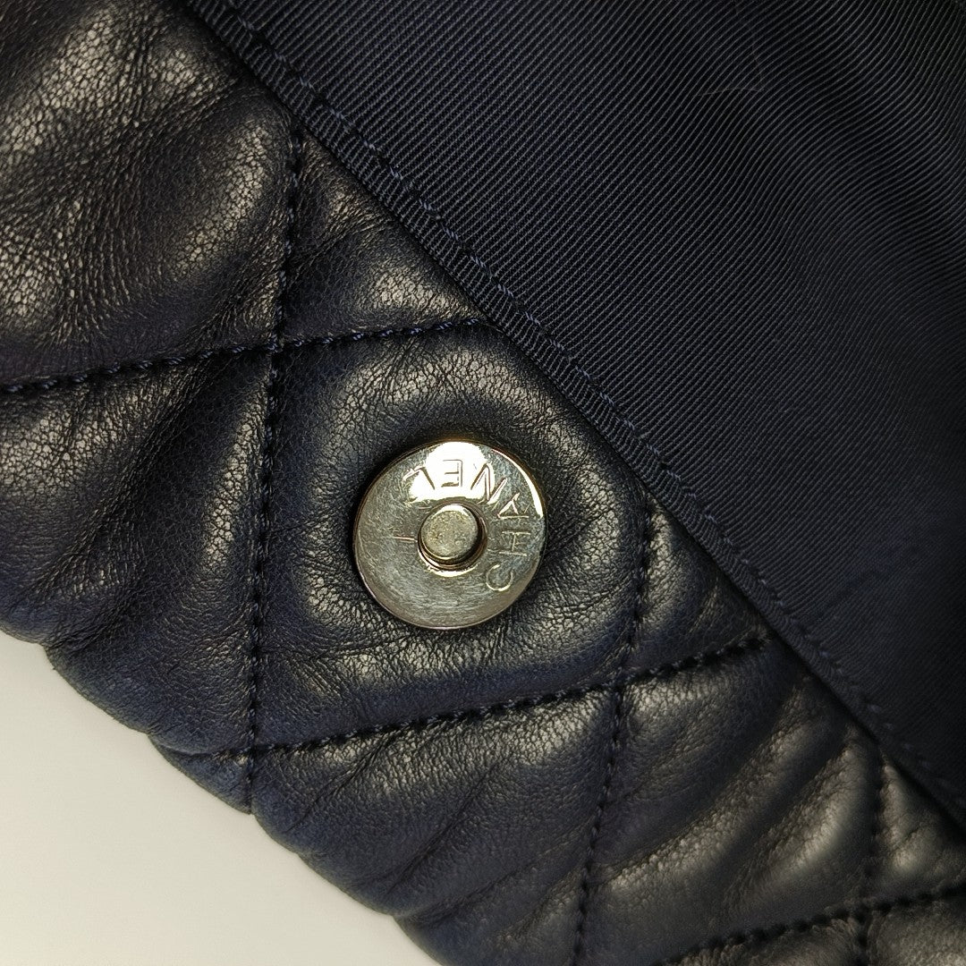 Quilted Lambskin Tote Bag Blue