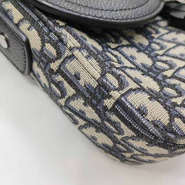 Saddle Mini Lona Monograma Negro