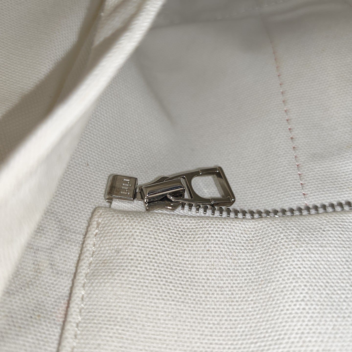 Canvas Top Handle Bag White