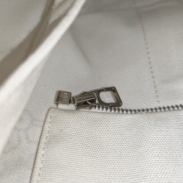 Canvas Top Handle Bag White
