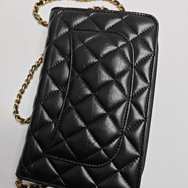2.55 WOC Quilted Calfskin Black