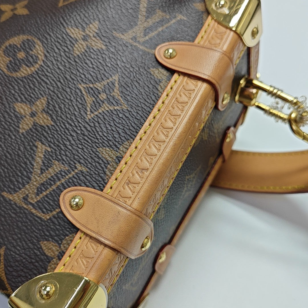 SIDE TRUNK MM Monogram Coated Canvas Brown