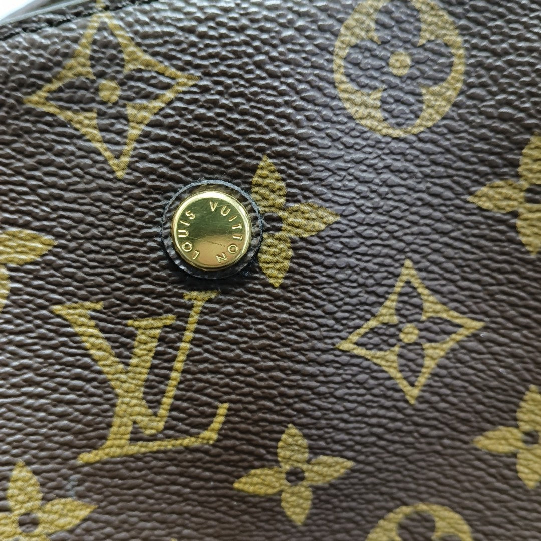 MONTAIGNE MM Monogram Coated Canvas Brown