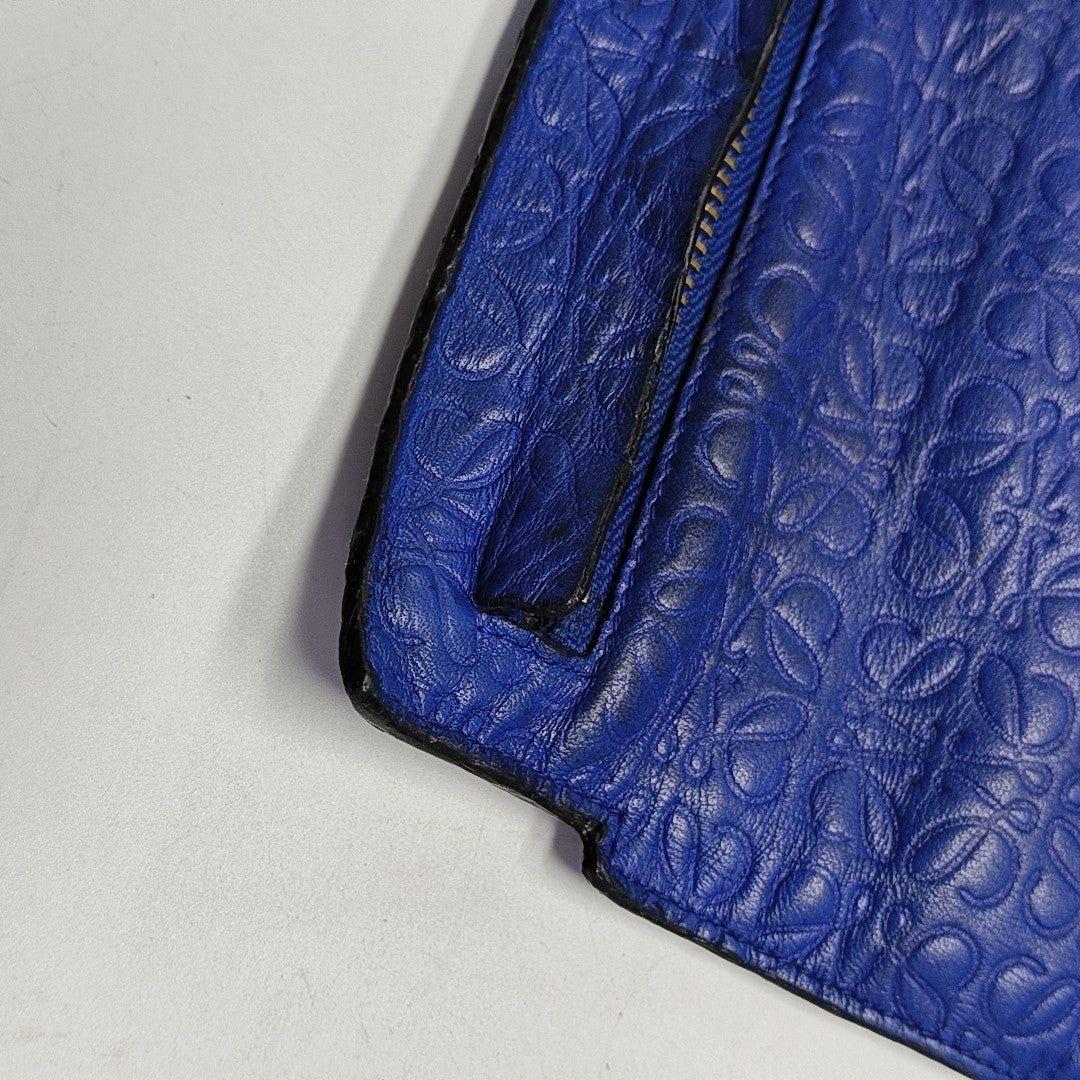 T Pouch Calfskin Blue