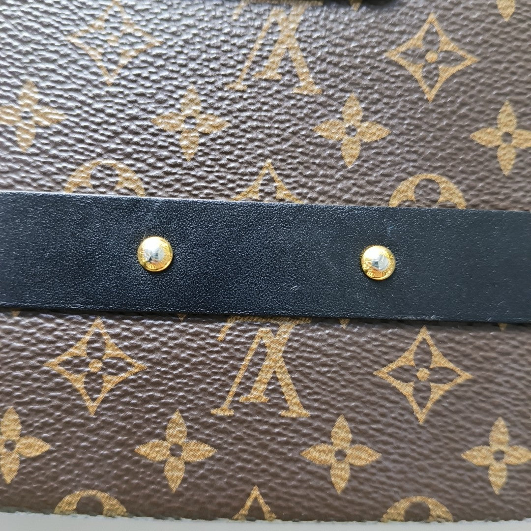 PETITE MALLE Monogram Coated Canvas Brown