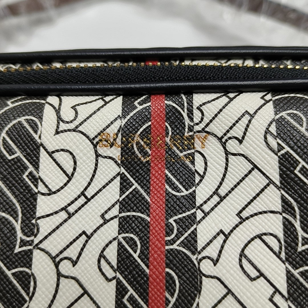 Coated Canvas Crossbody Bag Brown