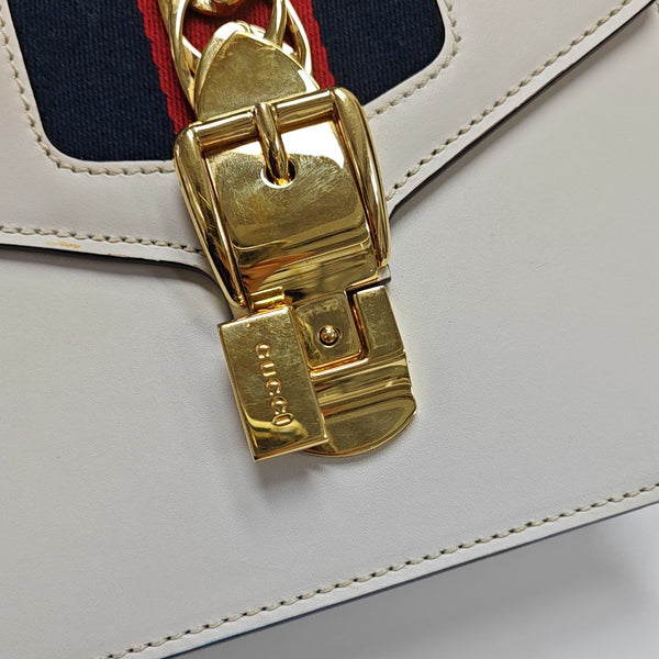 Sylvie Mini Calfskin White