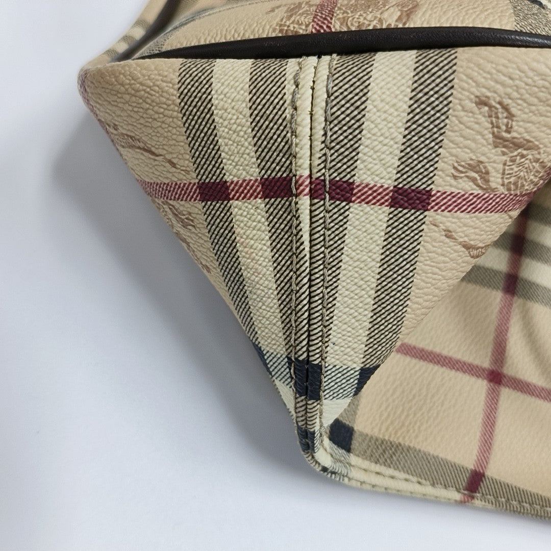 Coated Canvas Tote Bag Beige