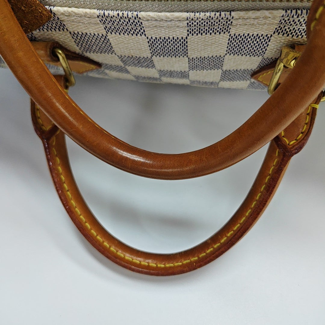 SPEEDY 30 Damier Azur Coated Canvas White