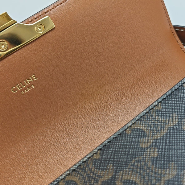 TRIOMPHE Small Coated Canvas Brown