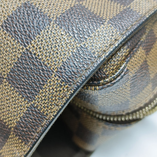 NAVIGLIO Damier Ebene Coated Canvas Brown