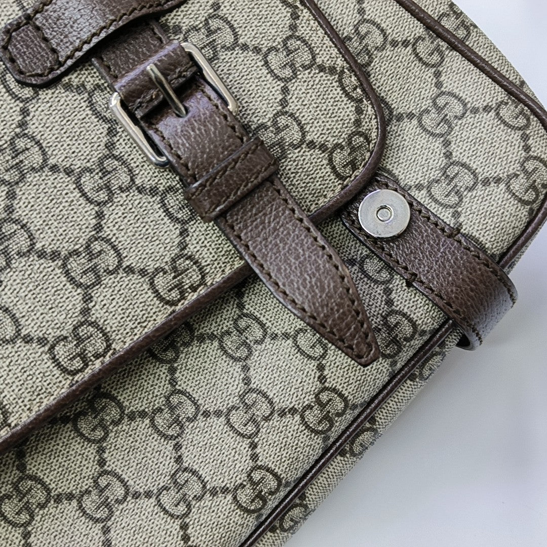 Monogram Coated Canvas Shoulder Bag Brown
