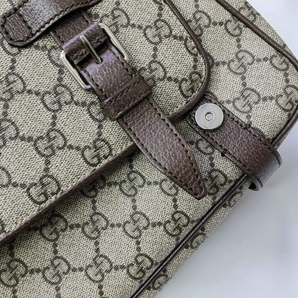 Monogram Coated Canvas Shoulder Bag Brown