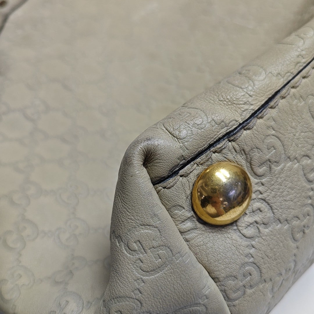 Monogram Calfskin Tote Bag Beige