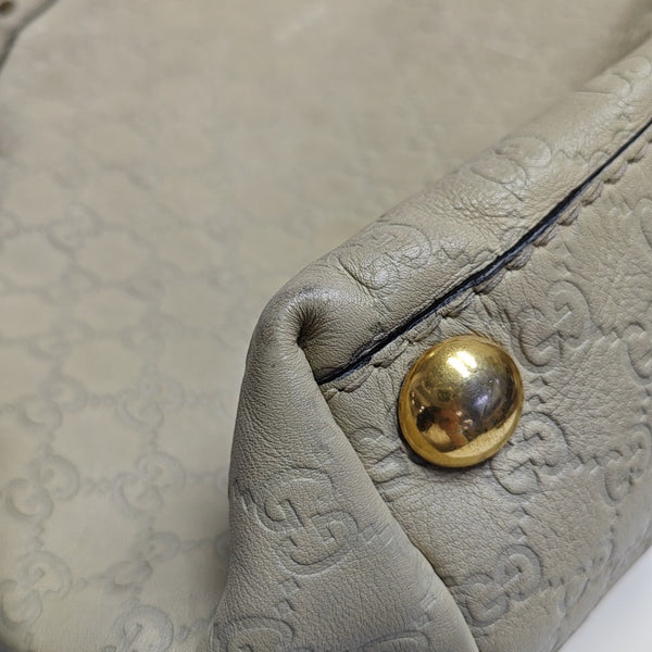Monogram Calfskin Tote Bag Beige