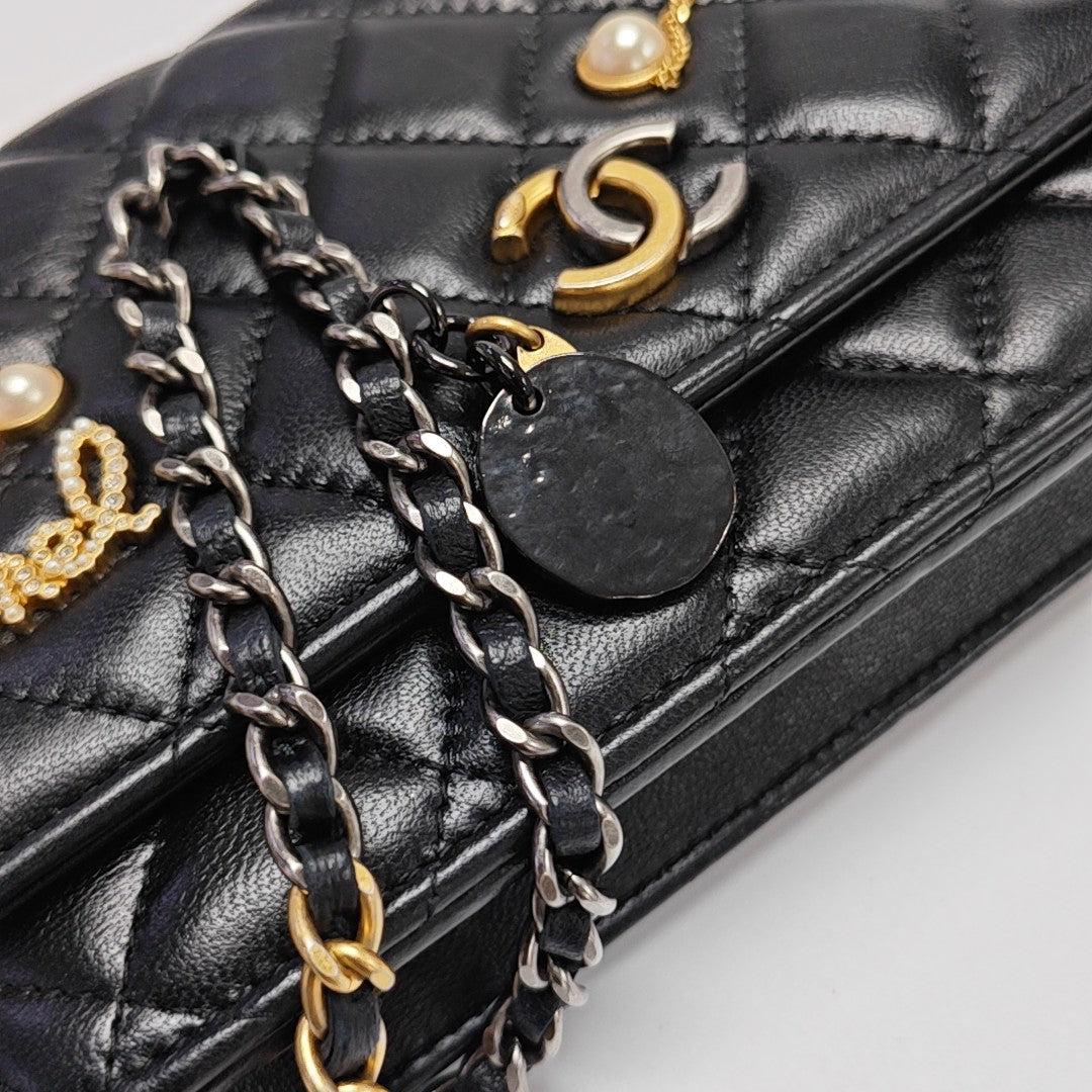 WOC Quilted Lambskin Black