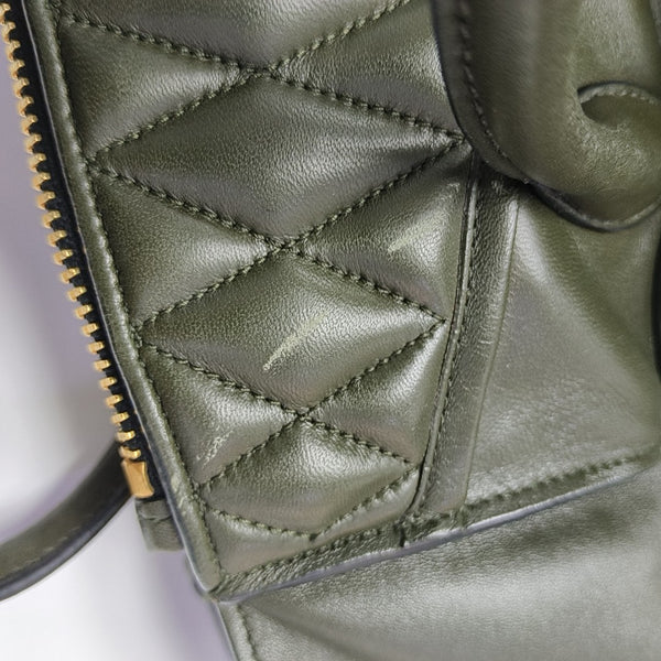 Quilted Lambskin Shoulder Bag Green