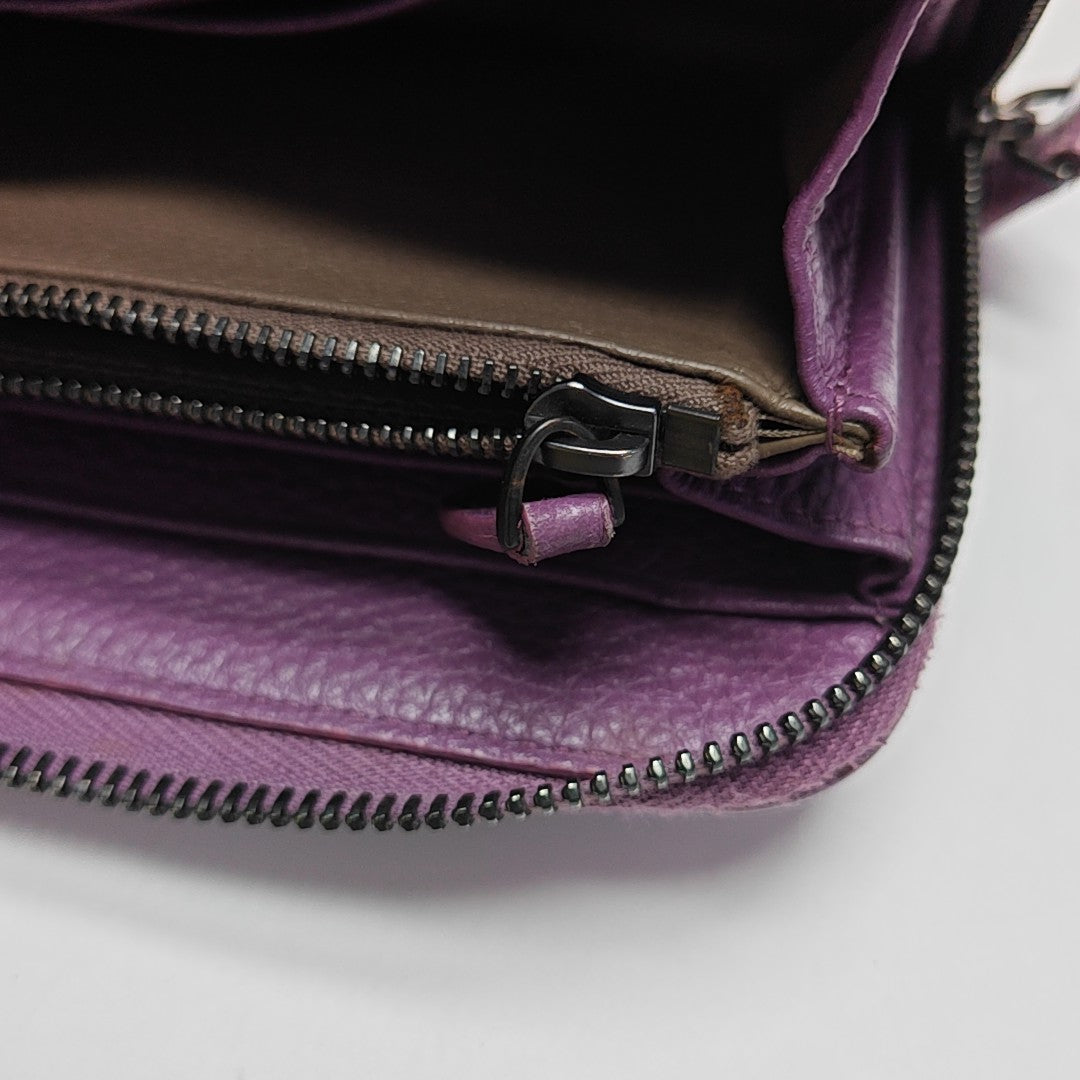 Lambskin Wallet Purple
