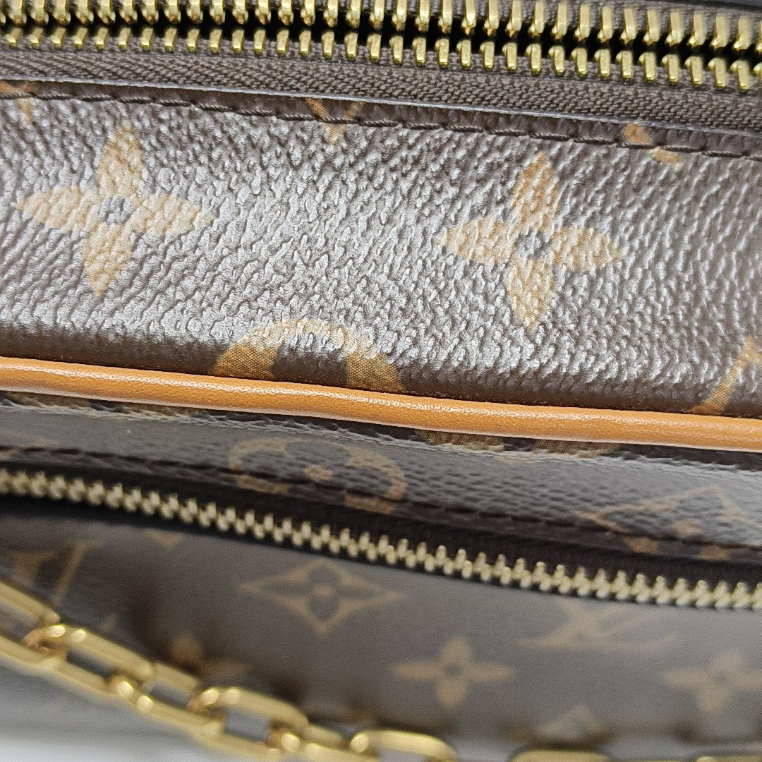 SOFT TRUNK Mini Monogram Coated Canvas Brown