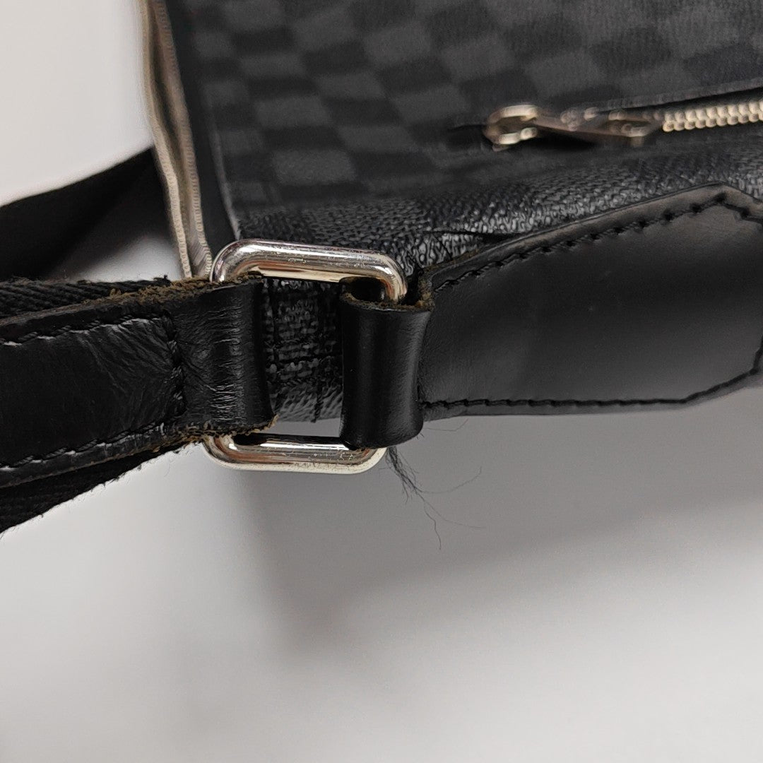 Damier Graphite Coated Canvas Shoulder Bag Gray