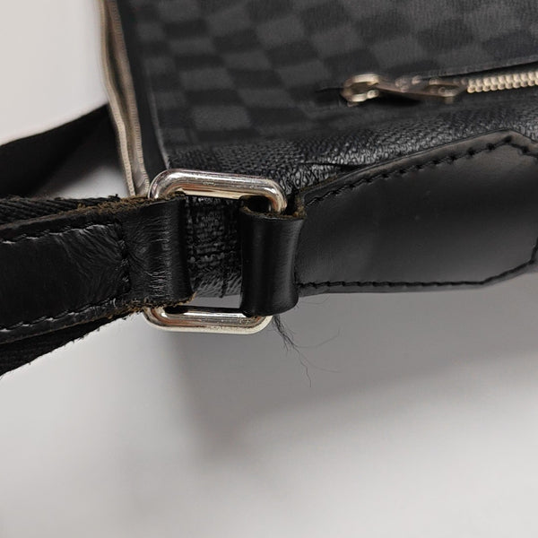 Damier Graphite Coated Canvas Shoulder Bag Gray