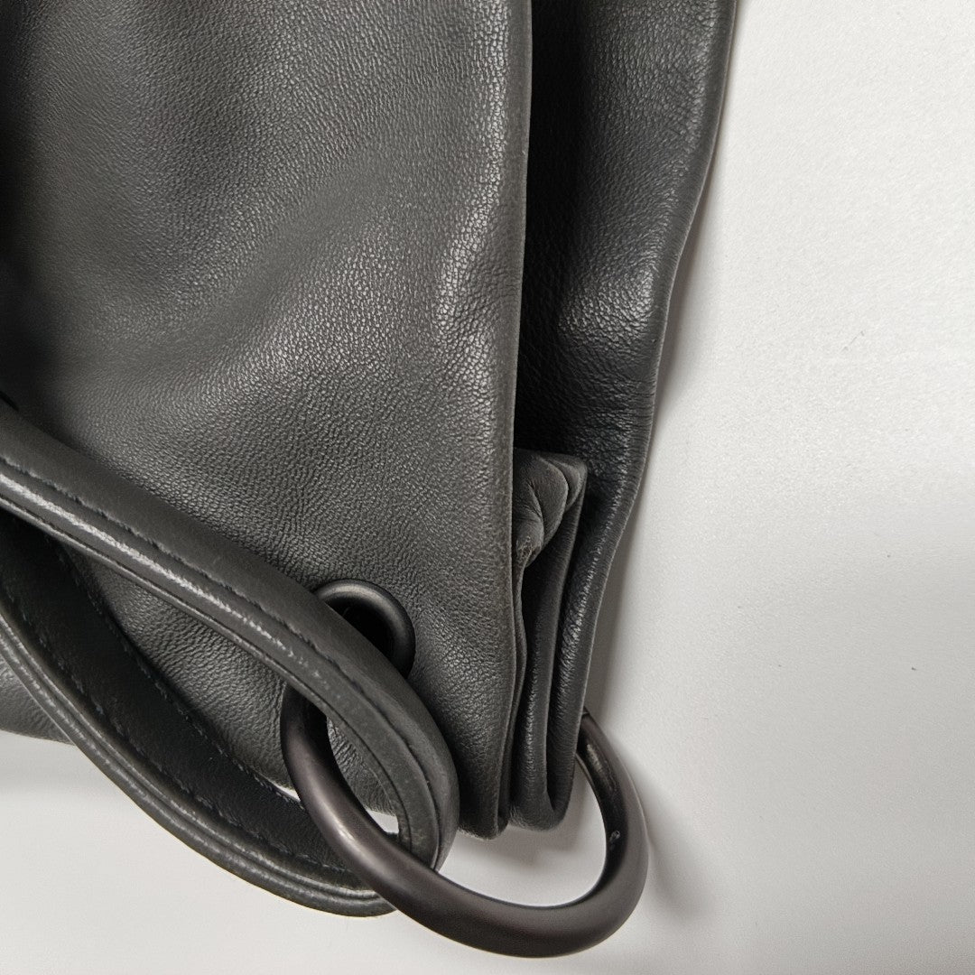 Lambskin Shoulder Bag Gray