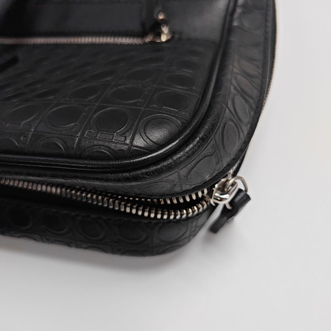 Calfskin Top Handle Bag Black