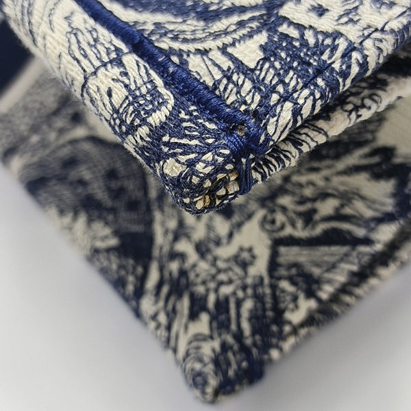 Book Tote Large Fabric Blue