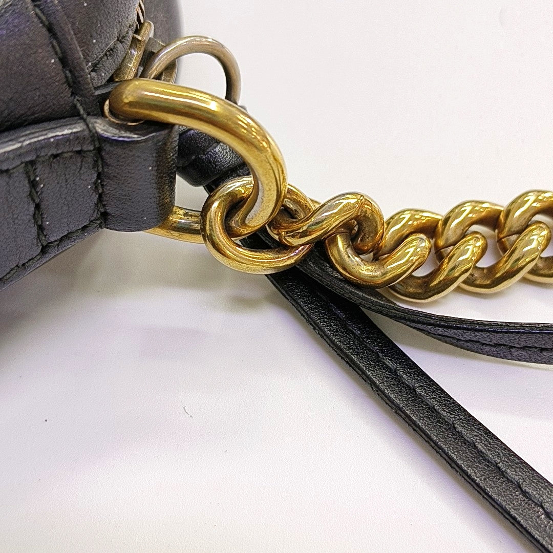 GG Marmont Small Quilted Calfskin Black